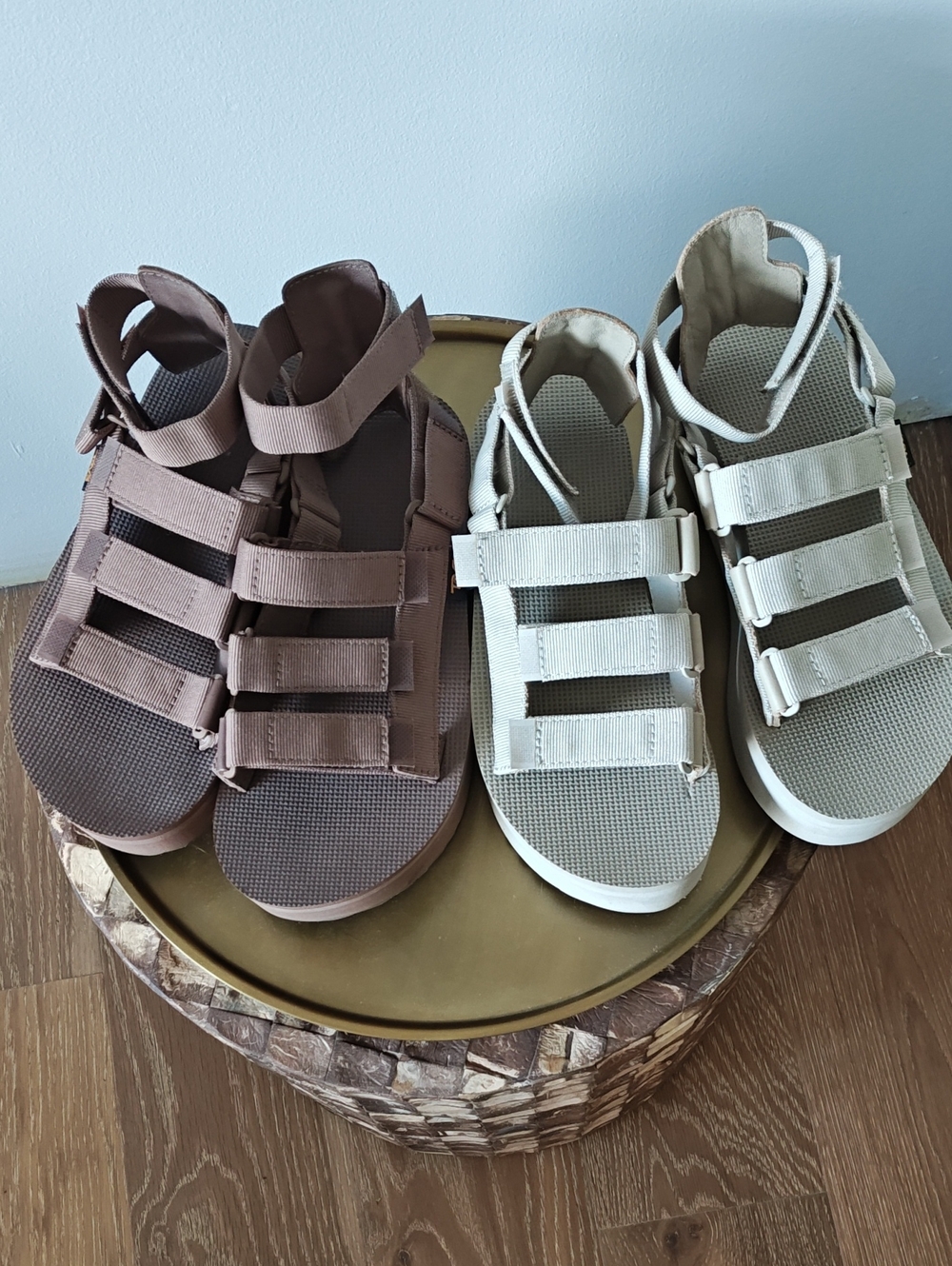 Teva Women's Flatform Mevia Sandals 2 Pack Birch & Acorn Size 7